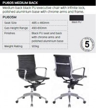 PU605 MB Chair Range And Specifications